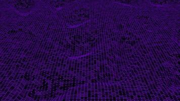 purple color 3d topography wireframe mesh animation background video