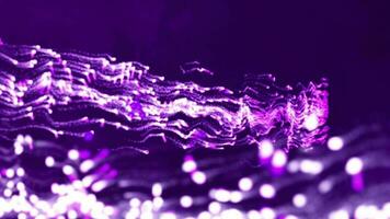 purple color particles Moving in zig zag way background video