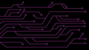 Glowing Pink color Motherboard circuit pattern background video