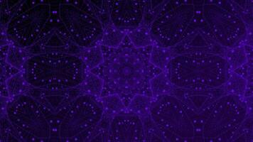 lila abstrakt kalejdoskop flora mönster bakgrund video