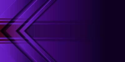 Purple arrowhead right triangle. 3D gradient abstract background. Design element for template, card, cover, banner, poster, backdrop, wall. Vector illustration.