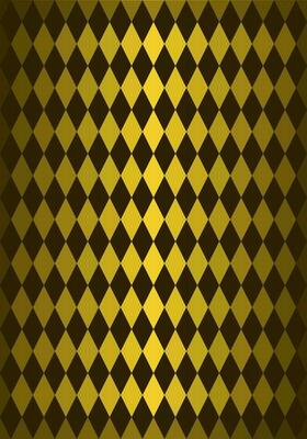 Seamless Argyle pattern. Brown geometric diamond shape. Golden gradient background. Vector illustration.