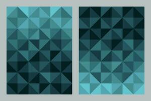 Abstract geometric pattern background. Bauhaus art style blue color tone. Triangle and square shape. Design for print, cover, poster, flyer, banner, wall, brochure, card. Vector illustration.