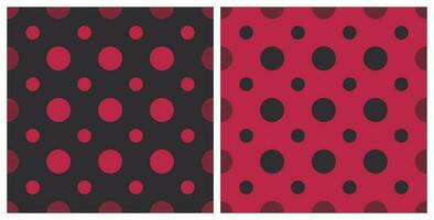 Color Viva Magenta. Seamless polka dot pattern background. Design texture elements for fabric, tile, banner, template, card, cover, poster, backdrop, wall. Vector illustration.