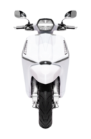 Front view white motorcycle scooter png