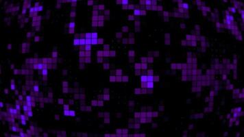 lila Färg fraktal fyrkant låda digital bakgrund, kurvig teknologi bakgrund video