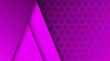 Pink color hexagonal shapes background video