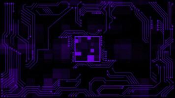 Purple color circuit background video