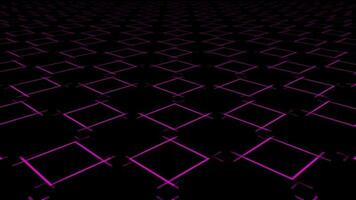 Pink color moving square strokes on 3d floor video