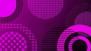 Pink color multiple circular shapes element background video