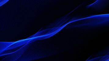 dark blue color wavy pattern particles background video