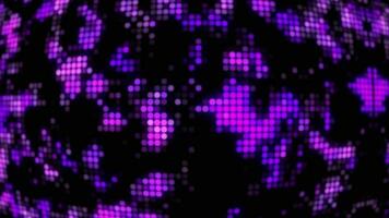 Purple color fractal circular dots digital technology background video