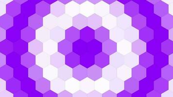 purple color wave moving through hexagonal honeycomb structure background video