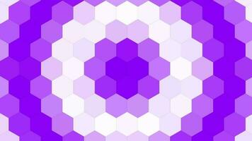 purple color wave moving through hexagonal honeycomb structure background video