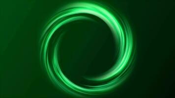 Animated dark green color rotating circular fading element, video