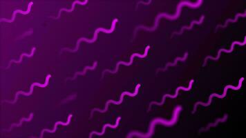 3d pink color squiggly line pattern background video