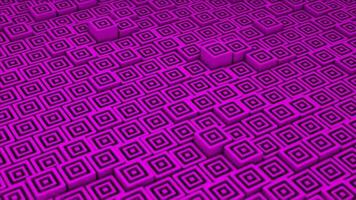 pink color 3d geometrical square block moving up and down background video