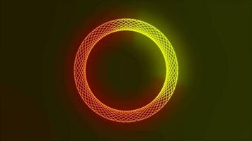 Animated rotating circular element, red and yellow color gradient color video