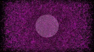 Animated exploding purple particles background video