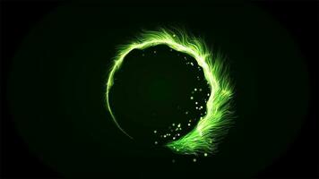 Green Particles circular background video