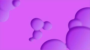 animerad 2d lila Färg gelé bubblor på lila bakgrund video