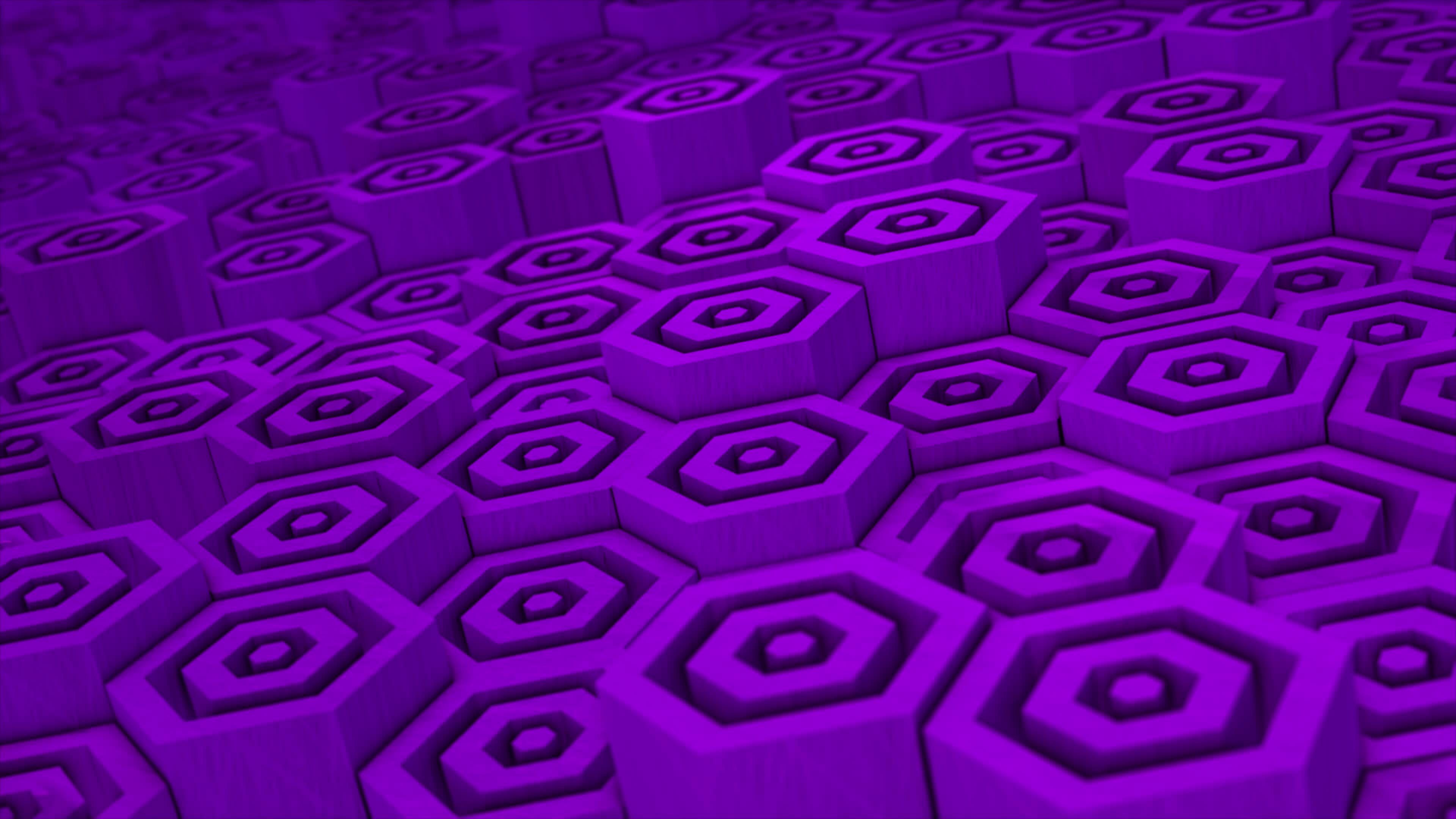 purple color wooden texture hexagonal block moving up and down 24697686