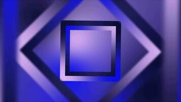 Animated 3d dark blue color rotating square element background video