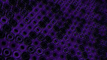 violet Couleur 3d hexagonal formes La technologie science-fiction Contexte video