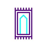 alfombra icono duocolor púrpura azul color Ramadán símbolo ilustración Perfecto. vector