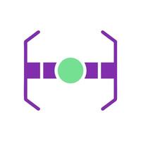 Astronomy icon solid purple green colour universe symbol perfect. vector