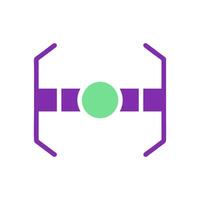 Astronomy icon solid purple green colour universe symbol perfect. vector