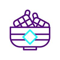 Ketupat icon duocolor purple blue colour ramadan symbol illustration perfect. vector