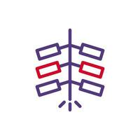petardos icono duocolor rojo púrpura color chino nuevo año símbolo Perfecto. vector