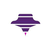 hilado icono sólido púrpura rosado color chino nuevo año símbolo Perfecto. vector