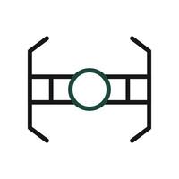 Astronomy icon duocolor green black colour universe symbol perfect. vector
