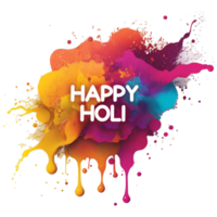 contento holi colore spruzzo indiano Festival saluto gratuito png generativo ai