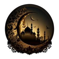 3d Eid Mubarak Islamic Light png