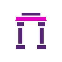 Arch icon solid purple pink colour chinese new year symbol perfect. vector