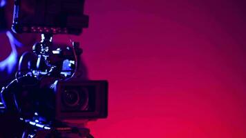 Caucasian Men Behind Professional Digital Motion Picture Camera video