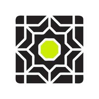 Decoration Ramadan icon solid black green colour ramadan symbol illustration perfect. vector