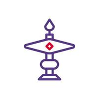 Candle icon duocolor red purple colour chinese new year symbol perfect. vector