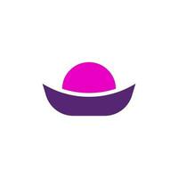 fortuna icono sólido púrpura rosado color chino nuevo año símbolo Perfecto. vector