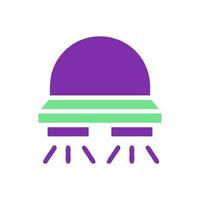 Ufo icon solid purple green colour universe symbol perfect. vector