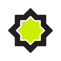 Decoration Ramadan icon solid black green colour ramadan symbol illustration perfect. vector