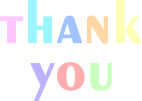 Colorful Thank You png