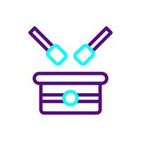 Drum icon duocolor purple blue colour ramadan symbol illustration perfect. vector