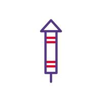 Firecrackers icon duocolor red purple colour chinese new year symbol perfect. vector