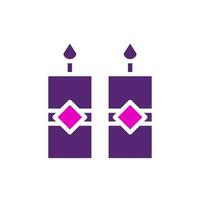 Candle icon solid purple pink colour chinese new year symbol perfect. vector
