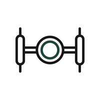 Astronomy icon duocolor green black colour universe symbol perfect. vector