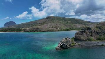 Baie du Deckel Maconde Aussicht Punkt, Mauritius Sehenswürdigkeiten, Antenne Aussicht video